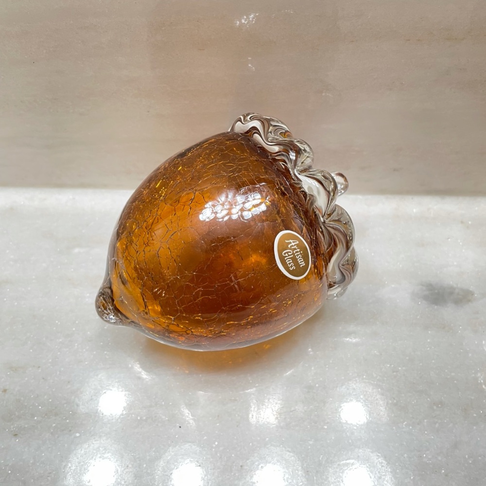 Crackle Glass Chestnut Fall Decor
